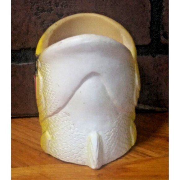 Vintage Beer Can Holder Fish TROUT Mouth Man cave Decor RARE yellow green EUC - Picture 3 of 6